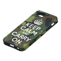 Keep Calm and Carry On Military Camo iPhone 5 Case