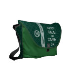 KEEP CALM AND CARRY ON Monogram Racing Stripe Messenger Bags