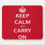 Keep Calm And Carry On Mouse Pad