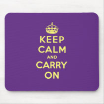Keep Calm And Carry On Mouse Pads
