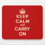 Keep Calm And Carry On Mousepads