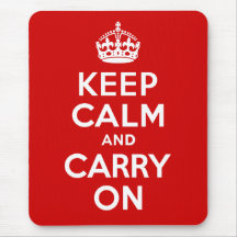 Keep Calm and Carry On Mousepads