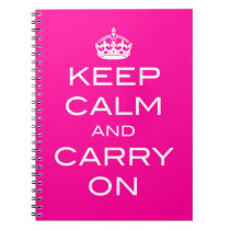 Keep Calm and Carry On Notebook - ANY COLOR notebooks