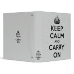 keep calm and carry on Original 3 Ring Binders