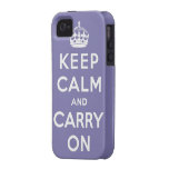 keep calm and carry on Original Case-Mate iPhone 4 Cases