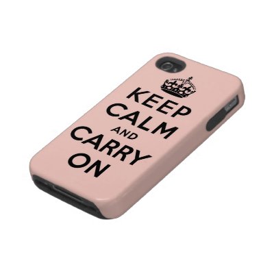 keep calm and carry on Original Tough Iphone 4 Cover Casemate_case