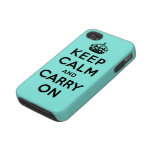 keep calm and carry on Original Tough Iphone 4 Covers