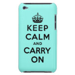 keep calm and carry on Original Barely There iPod Cover