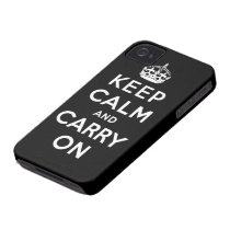 keep calm and carry on Original Case-mate Iphone 4 Case