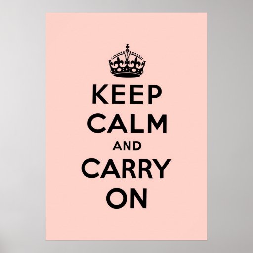 Keep Calm And Carry On Original Poster Zazzle 