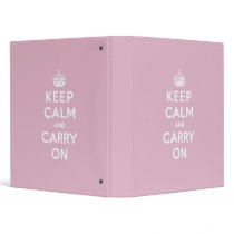 Keep Calm and Carry On Persian Rose Binders
