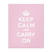 Keep Calm and Carry On Persian Rose Gallery Wrap Canvas