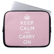 Keep Calm and Carry On Persian Rose Computer Sleeves