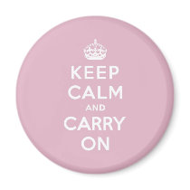 Keep Calm and Carry On Persian Rose Magnets