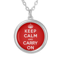 Keep Calm and Carry On Personalized Necklace