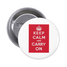 Keep Calm And Carry On Pinback Button