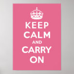 Keep Calm and Carry On_PINK posters