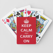 Keep Calm and Carry On Poker Cards