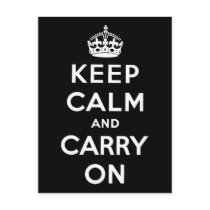Keep Calm And Carry On Post Cards