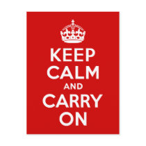 Keep Calm and Carry On Postcard