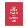 Keep Calm And Carry On Post Card Keep Calm And Carry On Post Card