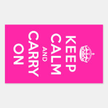 Keep Calm and Carry On Rectangle Stickers