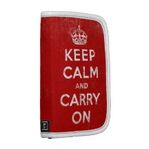 Keep Calm and Carry On Red Folio Organizer