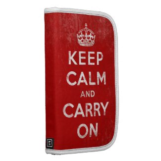 Keep Calm and Carry On Red Folio Organizer rickshawfolio
