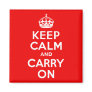 Keep Calm and Carry On Red Magnets