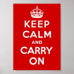 Keep Calm and Carry On - Red posters