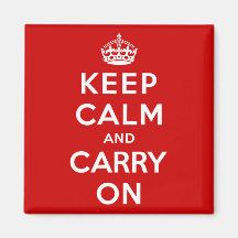 Keep Calm and Carry On Refrigerator Magnet