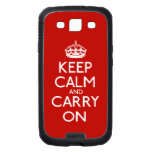 Keep Calm And Carry On Samsung Galaxy SIII Cases