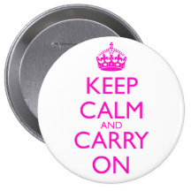 Keep Calm and Carry On Shocking Pink Text