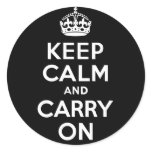 Keep Calm And Carry On Stickers