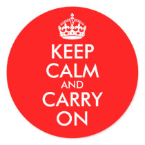 Keep Calm and Carry On Sticker