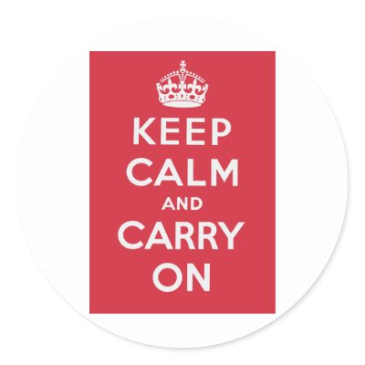 Keep Calm And Carry On Stickers