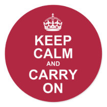 keep calm and carry on sticker