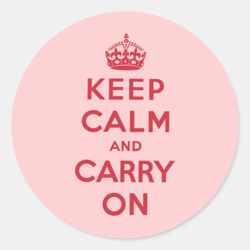 Keep Calm And Carry On Sticker