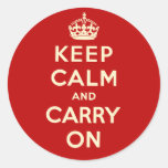 Keep Calm And Carry On Stickers