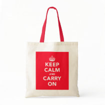 Keep Calm And Carry On Tote Bag bags