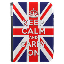 keep calm and carry on Union Jack flag Kindle Keyboard Cases
