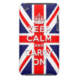 keep calm and carry on  Union Jack flag Barely There iPod Cover