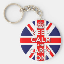 keep calm and carry on Union Jack flag Key Chain