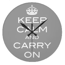 Keep Calm and Carry On Wall Clock - ANY COLOR wall clocks