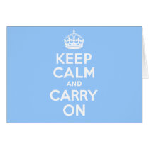 Keep Calm And Carry On. White. Best Price! Greeting Cards