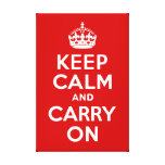 Keep Calm and Carry On Wrapped Canvas Stretched Canvas Prints