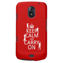 Keep Calm and Carry On (zombies) (any color) Samsung Galaxy Nexus Cover