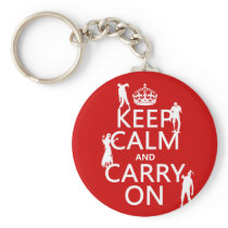 Keep Calm and Carry On (zombies) (any color) Key Chains