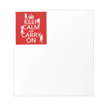 Keep Calm and Carry On (zombies) (any color) Memo Pad