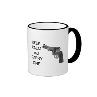 Keep Calm And Carry One (handgun) mug